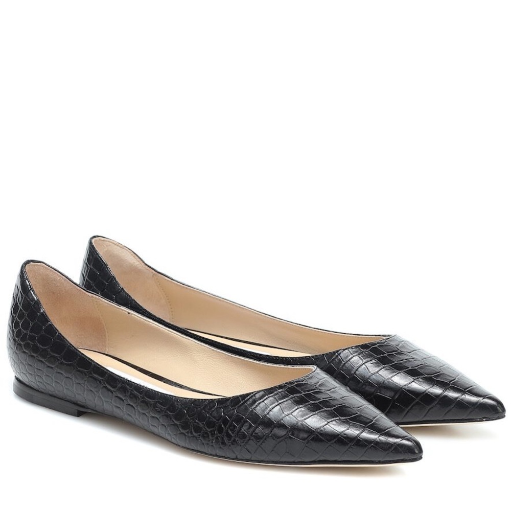 Jimmy Choo Love Croc Flat, Size 38